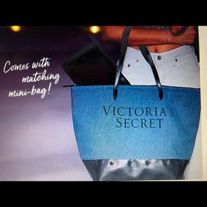 Victoria’s Secret Denim Tote & matching mini-bag
